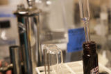 Katie Cook, Enology Project Leader doing sensory evaluation of Minnesota wines at the Horticultural Research Center.