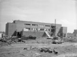 Building materials scattered at the Kirby Student Center construction site