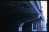 South under surface of Franklin Avenue Bridge, View east