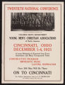 Black Work. Poster: "Twentieth National Conference, Colored Men's Department," undated. (Drawer 13, Folder 1)