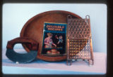 Cooking tools and a book of "Reliable Recipes" with Hebrew writing