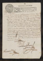 Government Business. Royal. Document, possibly related to office of tax collector.