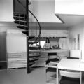 Stadium Apartments dorm interior with spiral staircase