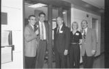 Bill Wolpert, with others, in front of JHSUM offices at the JHSUM dedication of the Kaplan Family History Center at the Sabes JCC. Minneapolis, Minnesota.